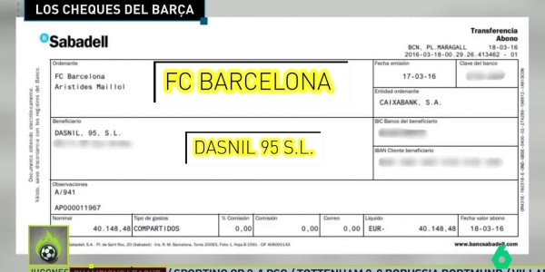 澳洲幸运10开奖-西媒：银行文件显示巴萨17年间共向内格雷拉支付840万欧元
